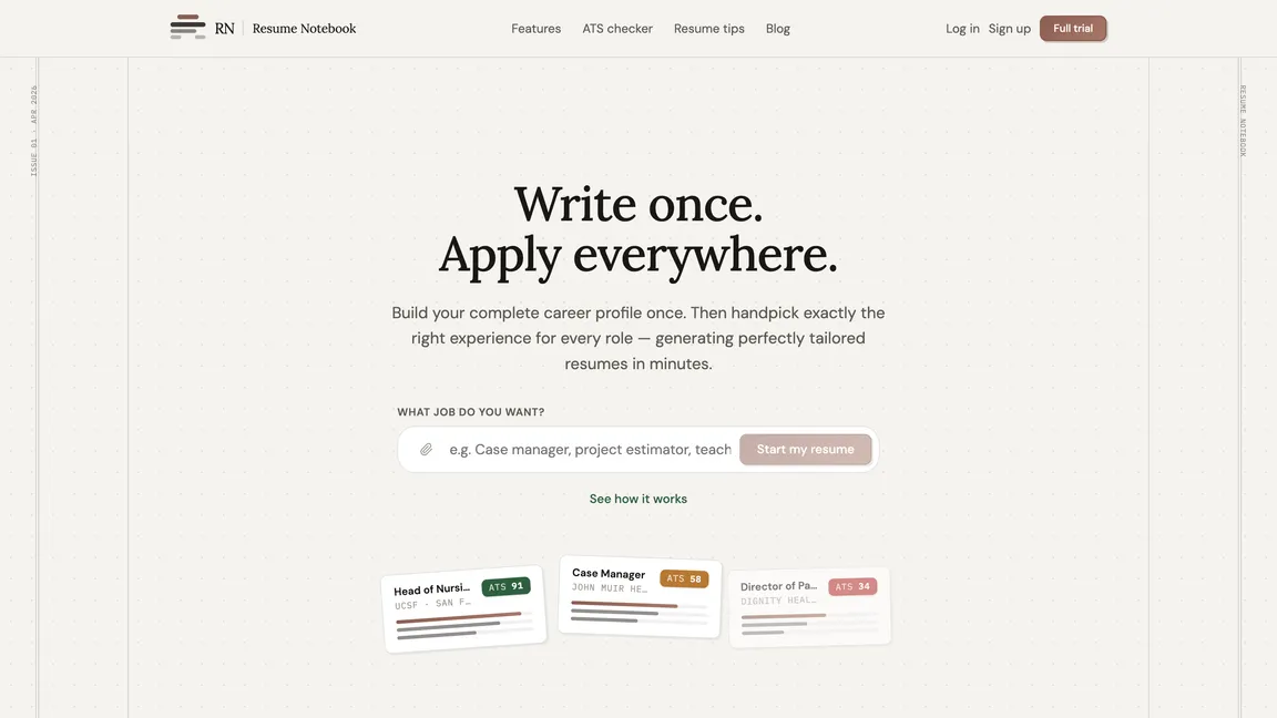 Resume Notebook